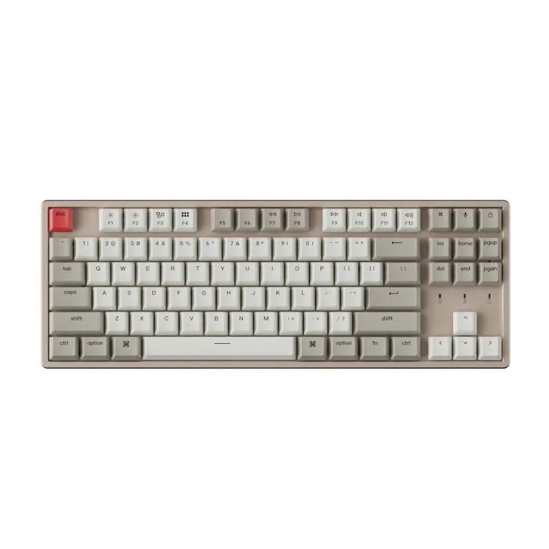 Keychron K8 87 Key Hot-Swappable Gateron Aluminium Frame Mechanical Keyboard Non-Backlit Brown Switches