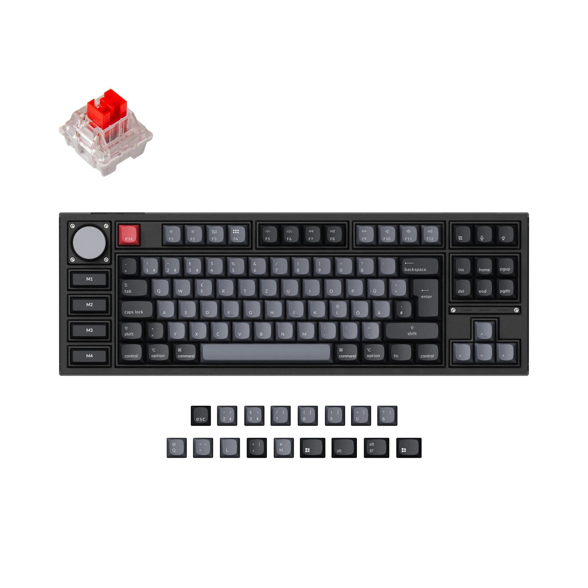 Keychron Q3 Pro QMK/VIA Wireless Custom Mechanical Keyboard ISO Layout Collection