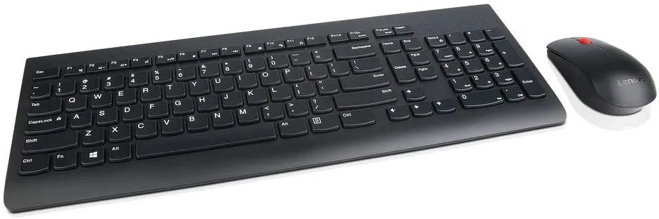 Lenovo Essential Wireless Keyboard and Mouse Combo, Nano USB, 2.4GHz, 1200dpi - 4X30M39458