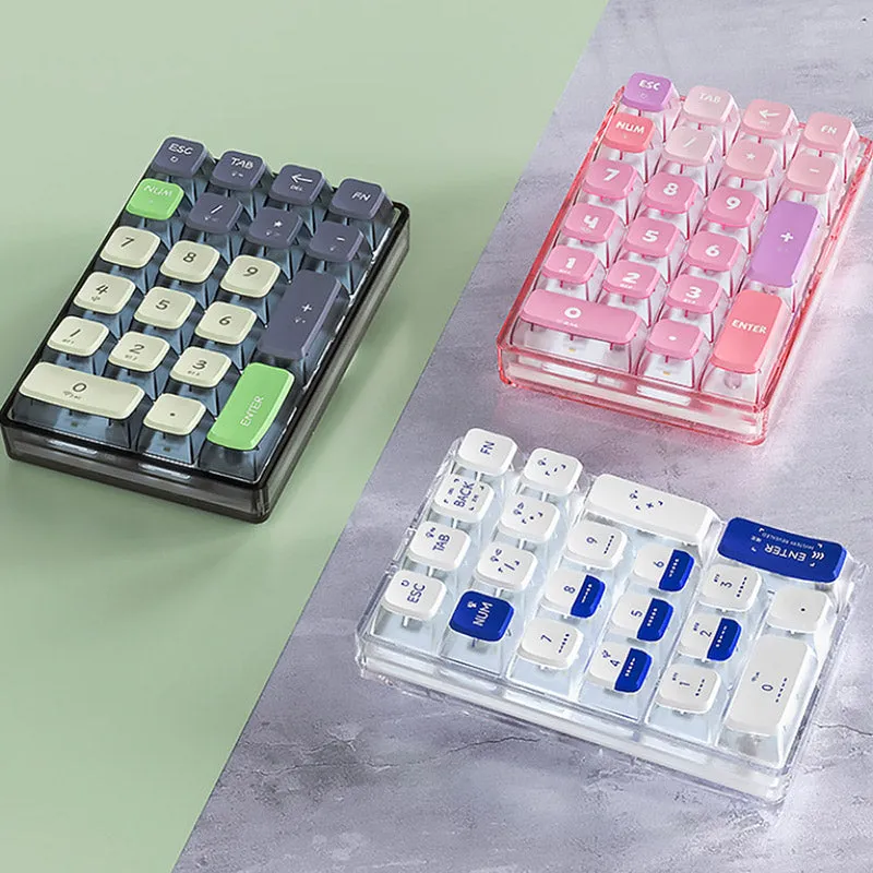 LEOBOG K21 Pudding Keycaps Wireless Number Pad