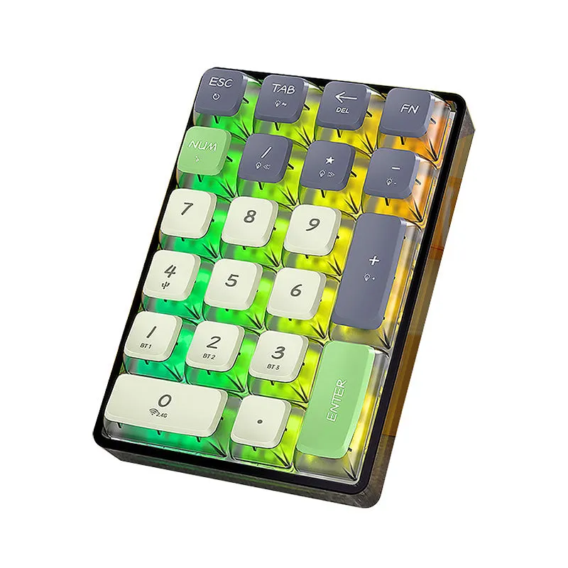 LEOBOG K21 Pudding Keycaps Wireless Number Pad