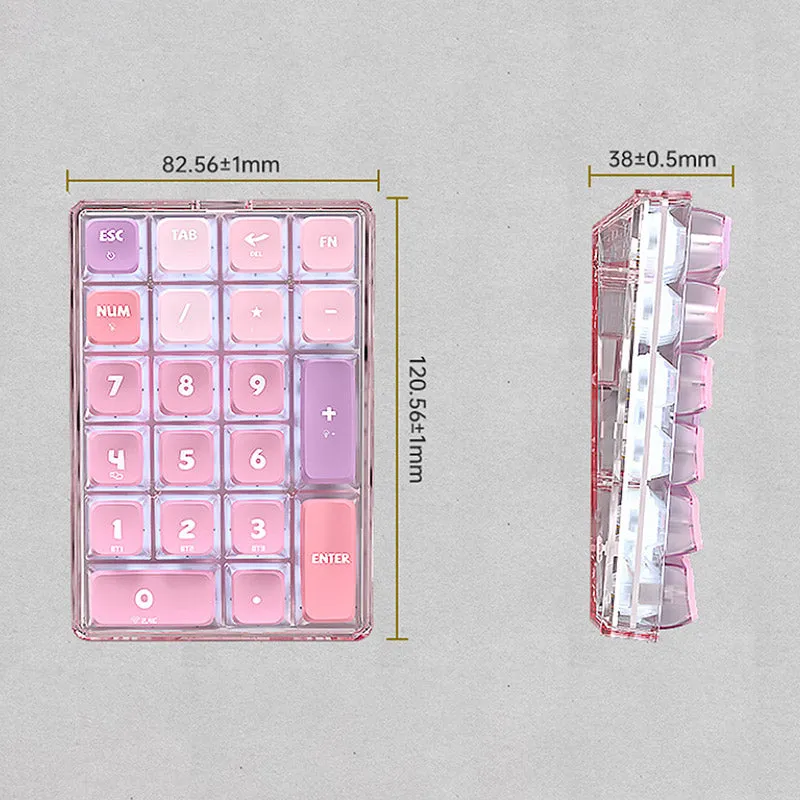 LEOBOG K21 Pudding Keycaps Wireless Number Pad