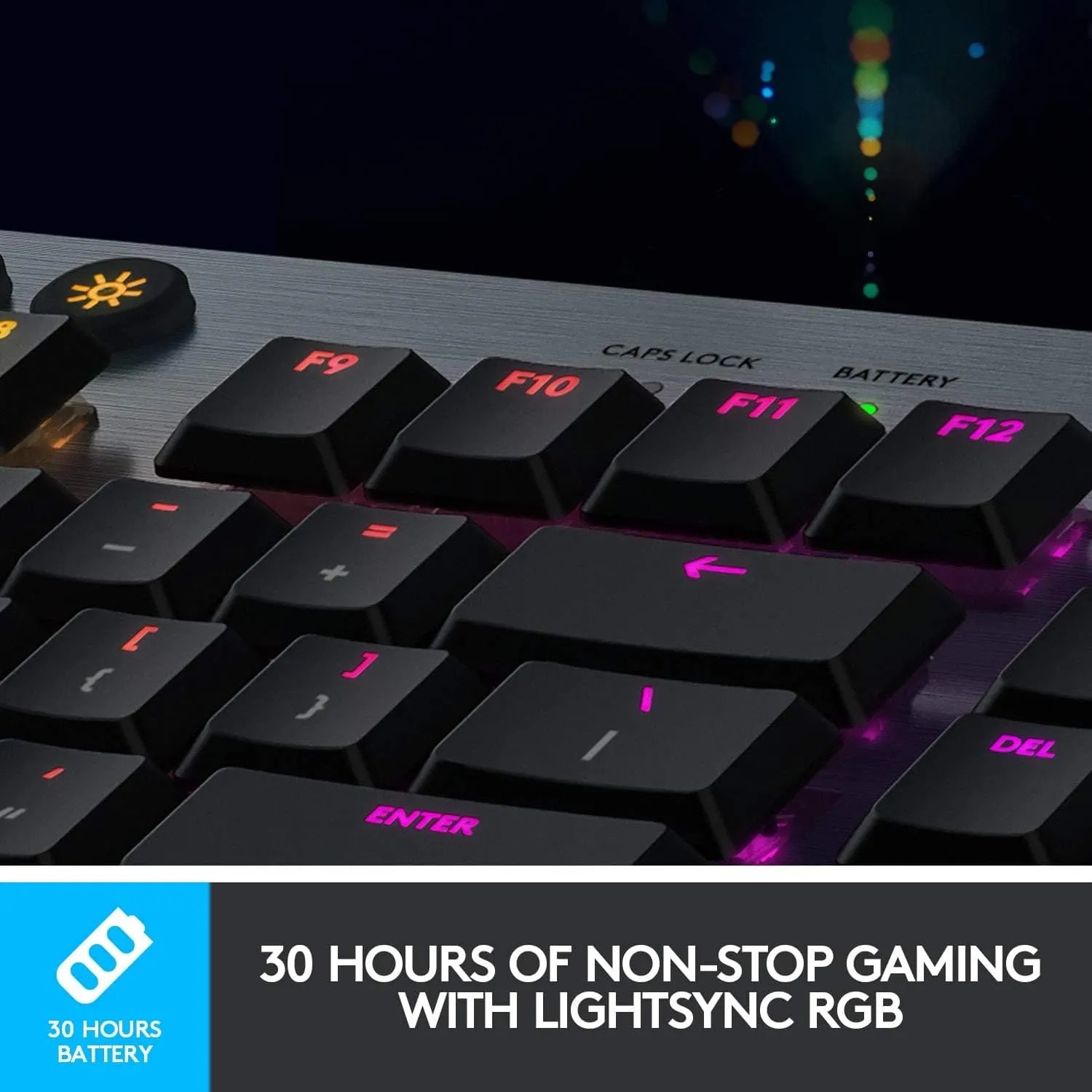 Logitech G915 LIGHTSPEED Wireless Mechanical Gaming Keyboard - GL-Tactile Key Switches, LIGHTSYNC RGB, Ultra-Thin Design, 30  Hour Battery Life - Black