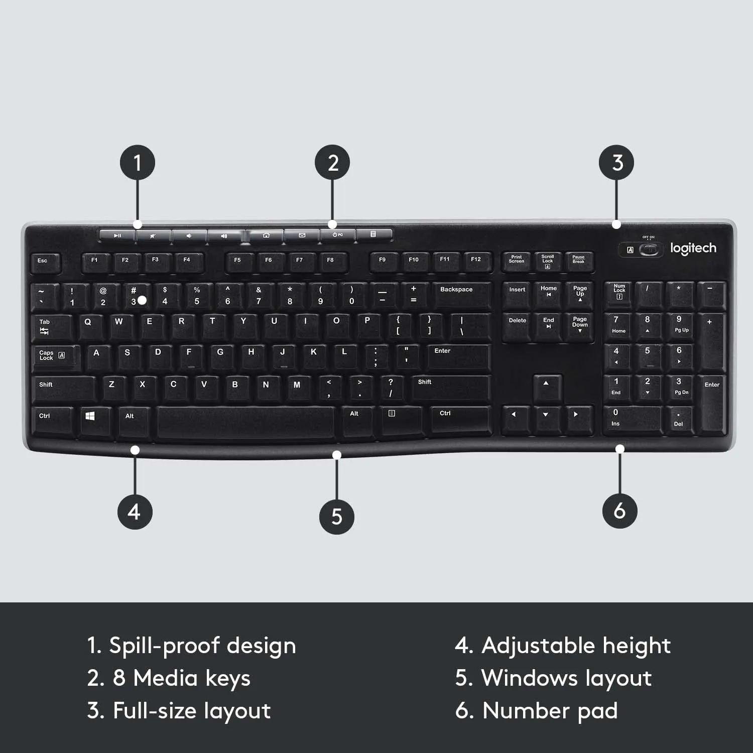 Logitech K270 Wireless Keyboard 