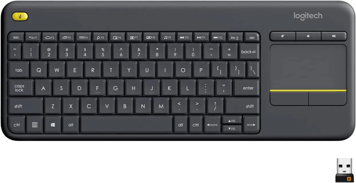 Logitech K400 Plus TV Touch 無線觸控板鍵盤 (中文版) - Black 黑色 920-007169 原裝行貨