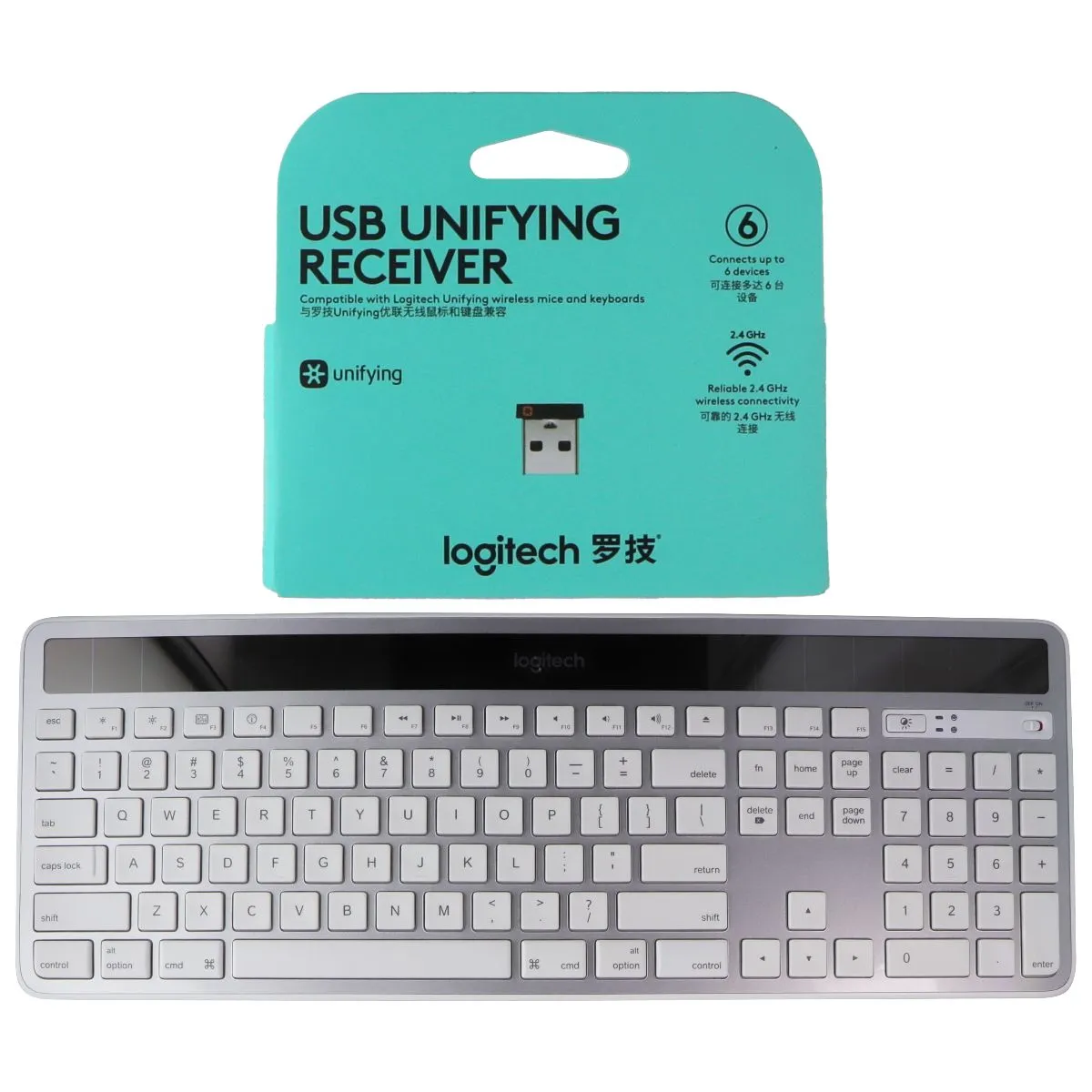 Logitech K750 Wireless Solar-Powered Keyboard - Silver