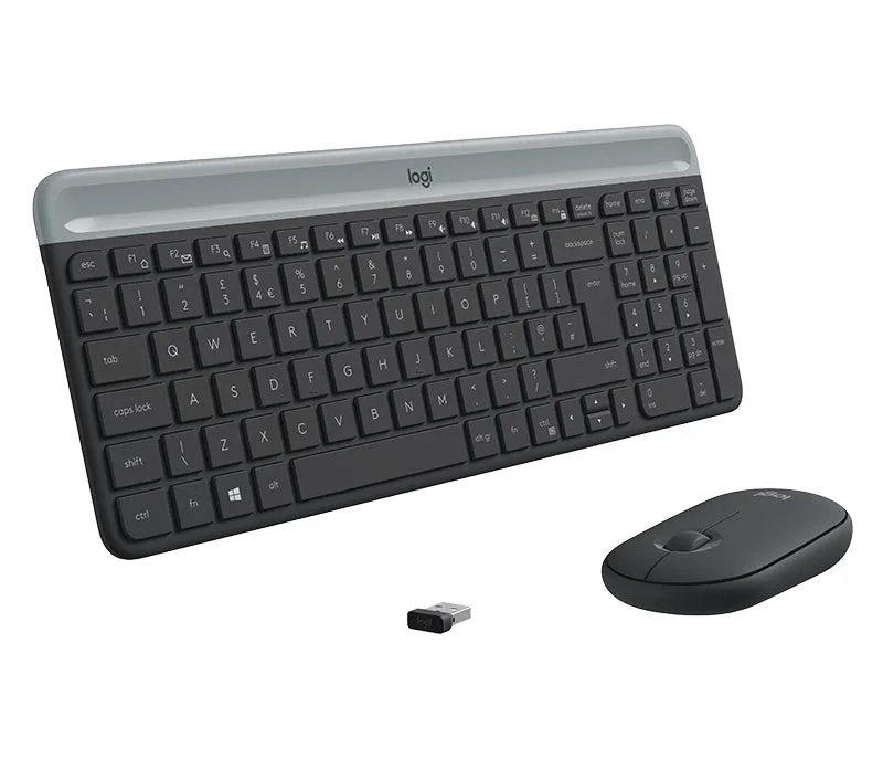 Logitech Keyboard And Mouse Set Slim Wireless Combo Mk470 - Graphite