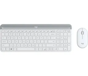 Logitech Slim Wireless Combo Mk470 - Keyboard And Mouse Set - Wireless - 2.4 Ghz - Qwerty - Uk - Off-White