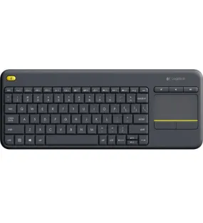 Logitech Wireless Touch Keyboard K400 Plus - Keyboard - With Touchpad - Wireless - 2.4 Ghz - Qwertz - Hungarian - Black