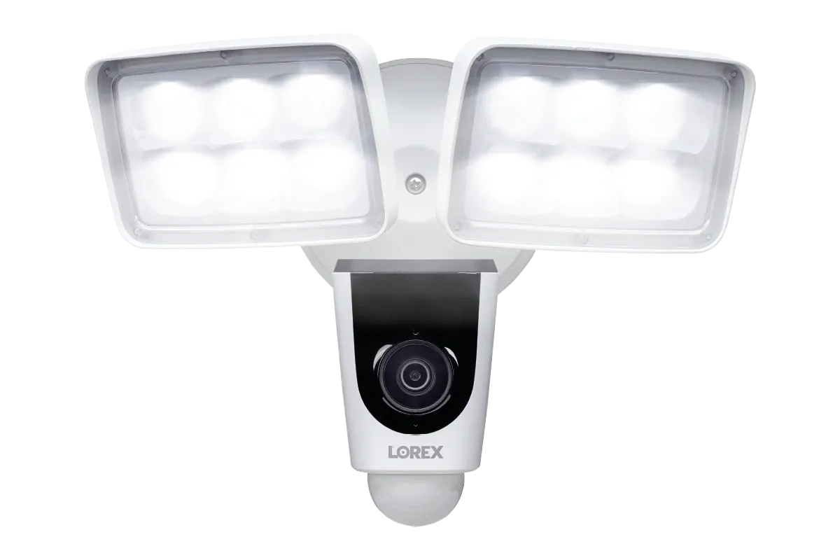 Lorex Smart Home Security Center with Six 1080p Outdoor Wi-Fi Cameras and Wi-Fi Floodlight Camera