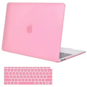 MacBook Air 13 Inch Case 2020 2019 2018, A1932, A2179, A2337 Shell Case Keyboard Cover Pink