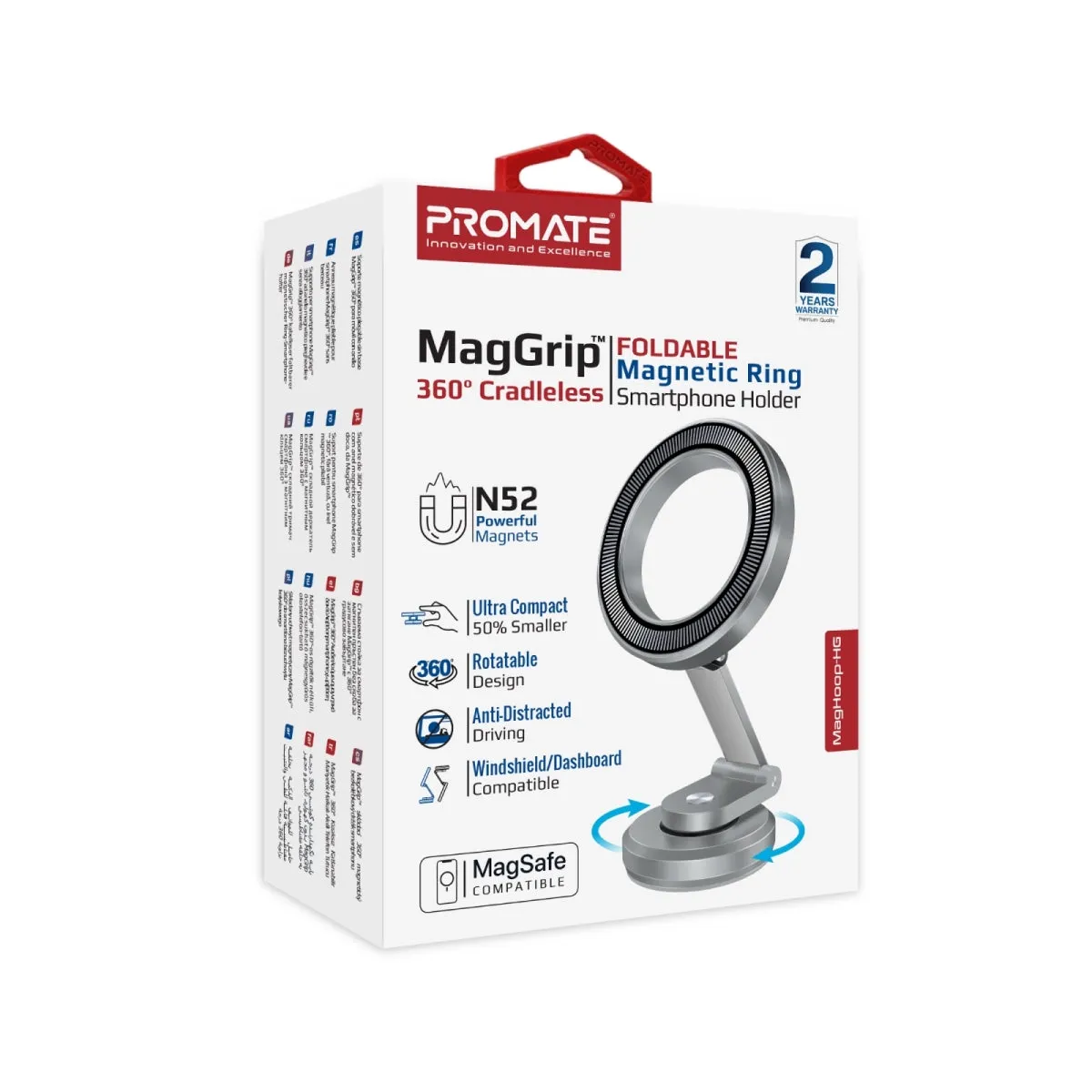 MagGrip™ 360° Cradleless Foldable Magnetic Ring Smartphone Holder