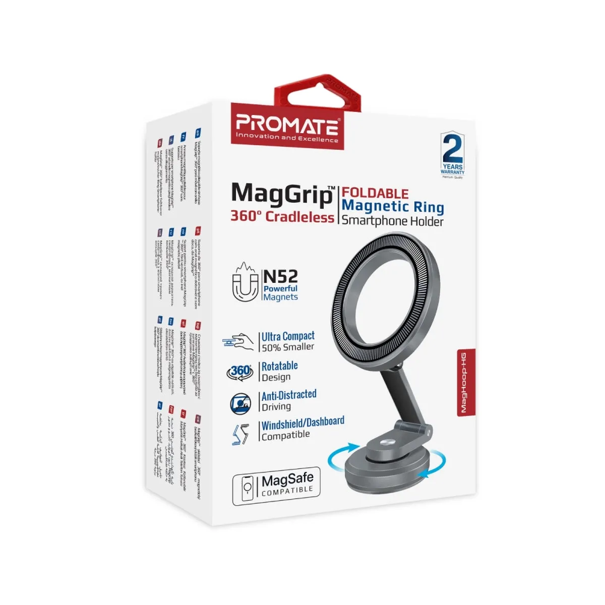 MagGrip™ 360° Cradleless Foldable Magnetic Ring Smartphone Holder