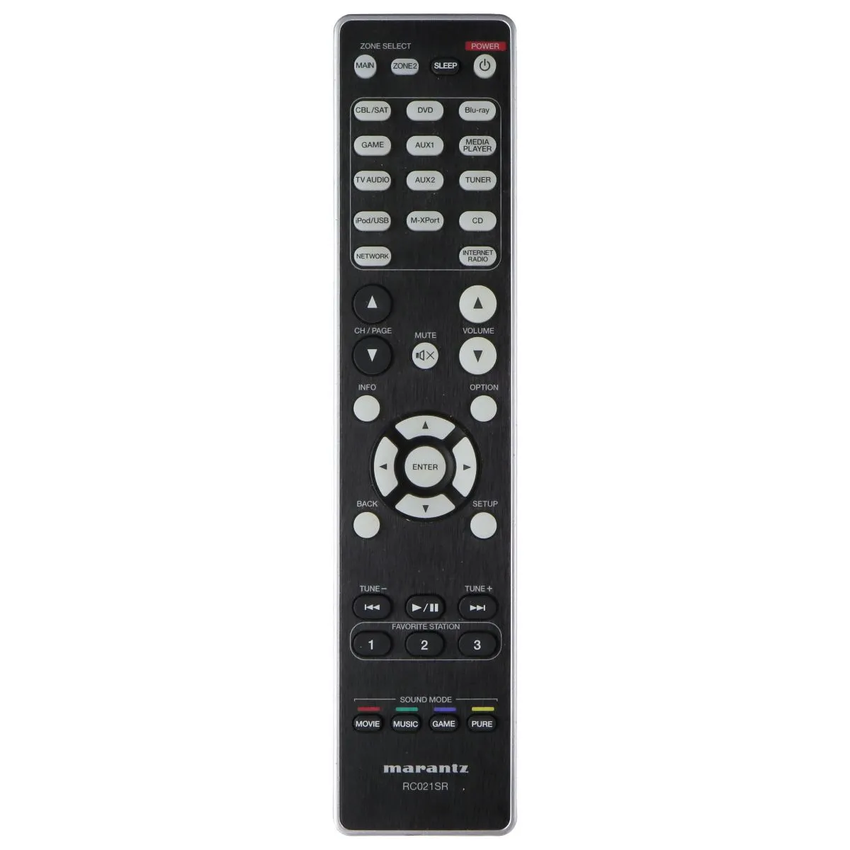 Marantz OEM Remote Control (RC021SR) - Black / Silver