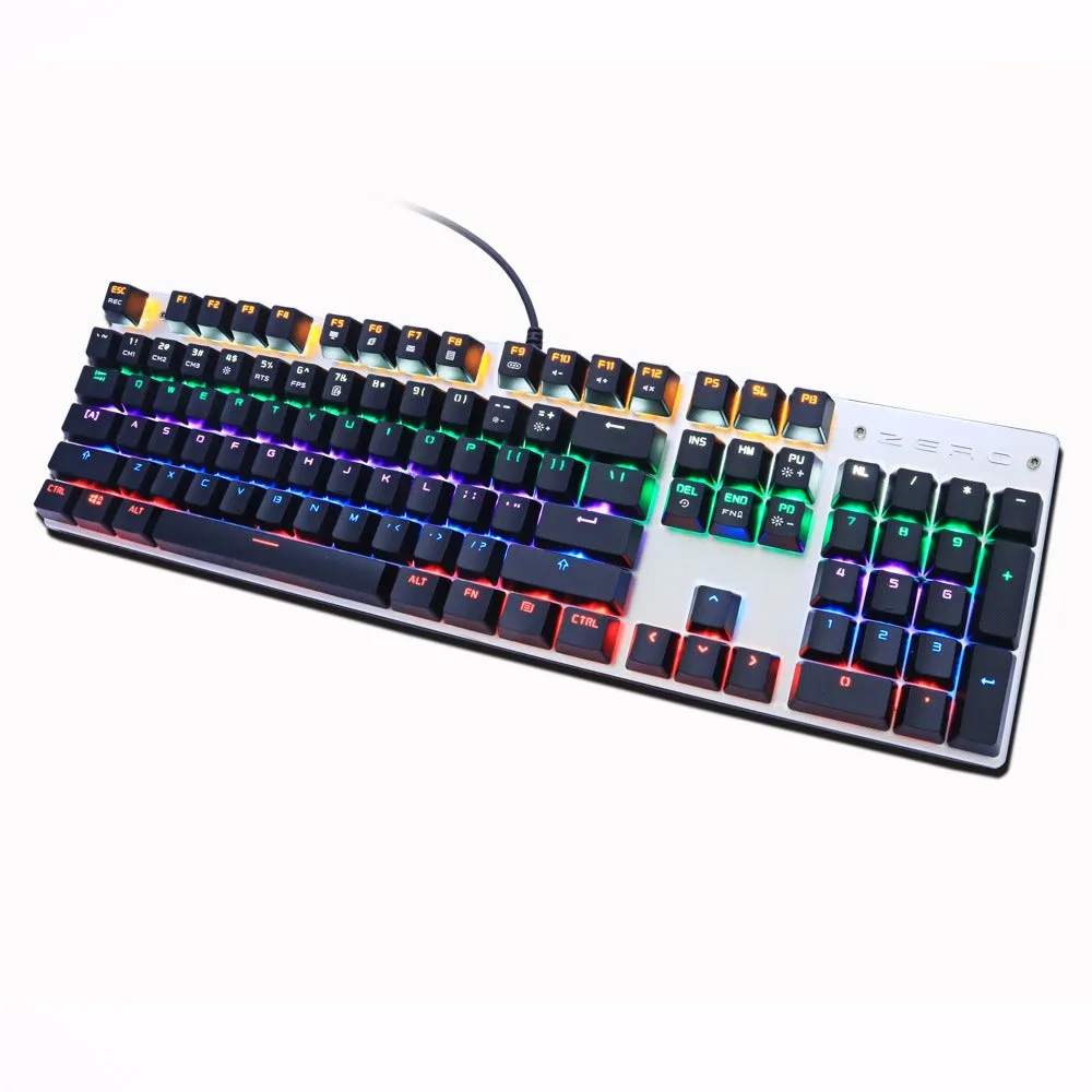 Metoo  Edition Mechanical Keyboard 87 keys Blue Switch Gaming Keyboards for Tablet Desktop  Russian sticker