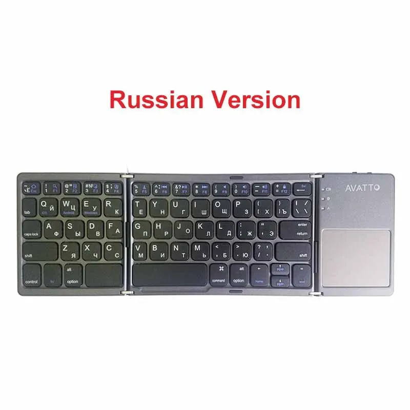 Mini folding keyboard Bluetooth Foldable Wireless Keypad with Touch pad for Windows, Apple