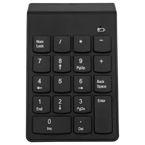 Mini USB Numeric Keypad Build-in 18 Keys Numpad with 2.4G Mini USB Numeric Receiver for Laptop Desktop PC Notebook