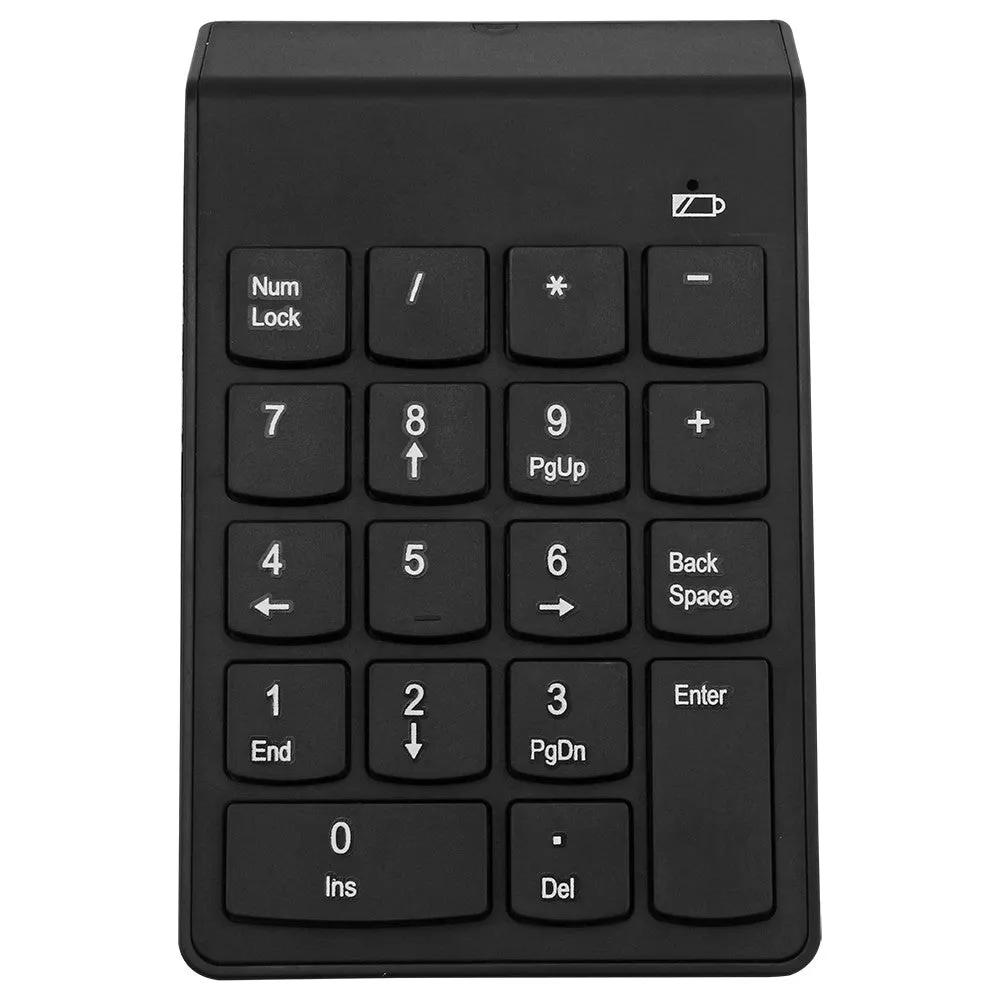 Mini USB Numeric Keypad Build-in 18 Keys Numpad with 2.4G Mini USB Numeric Receiver for Laptop Desktop PC Notebook