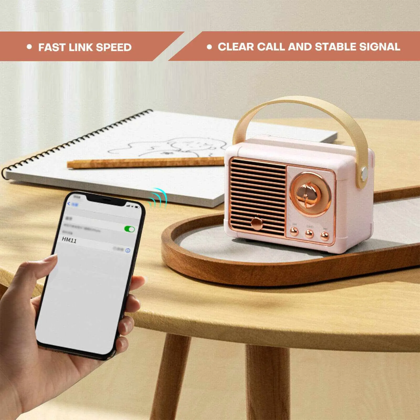 Mini Wireless Retro Bluetooth Stereo Speakers Radio