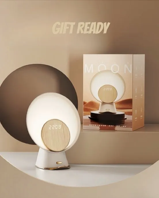 Moon Station: Bedside Lamp, Wireless Charger, Stereo Speaker All In One