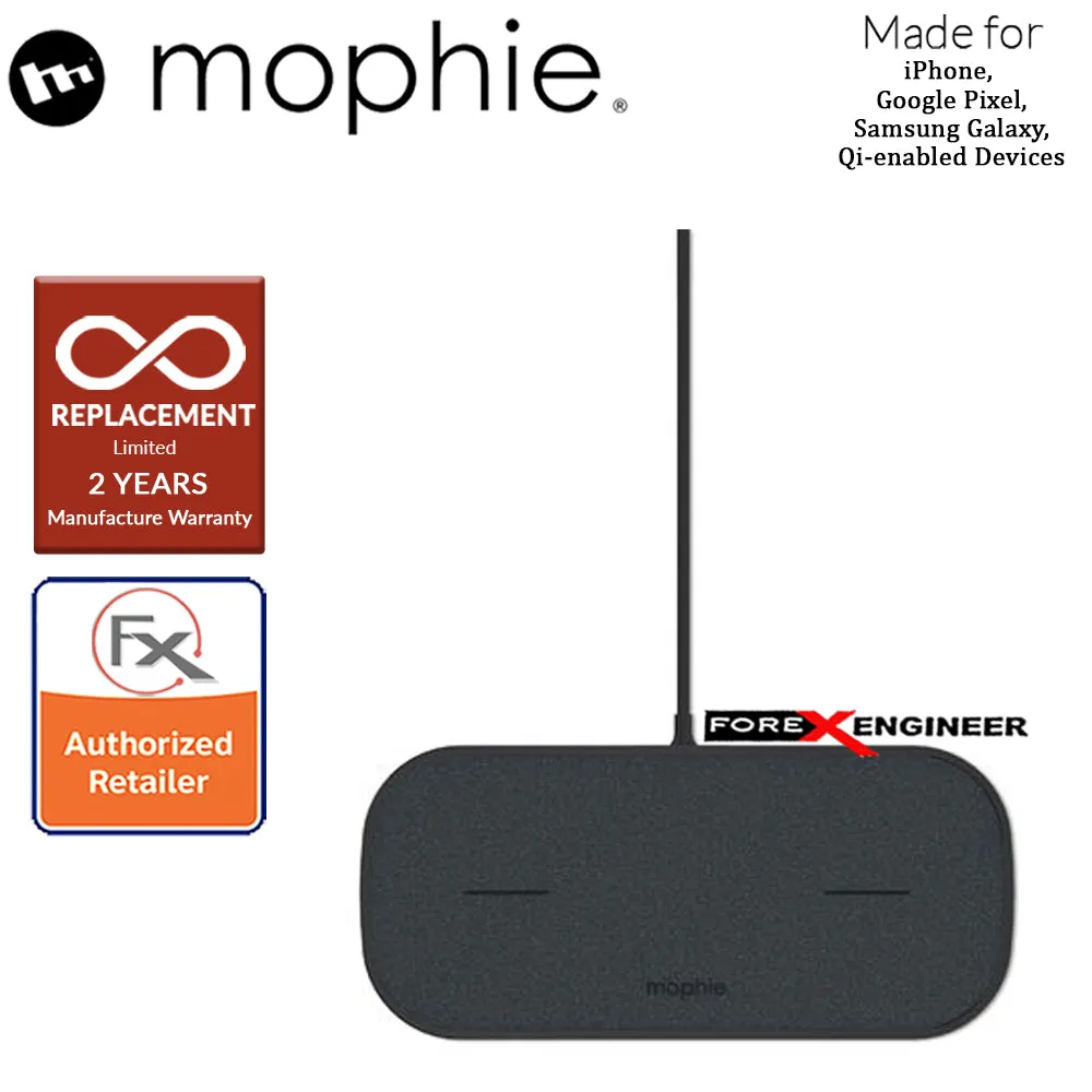 Mophie Dual Wireless Charging Pad ( Fabric ) - 10W pad charges 2 wireless devices and 1 wired device ( Barcode : 848467099843 )