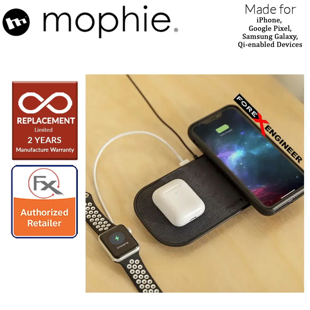 Mophie Dual Wireless Charging Pad ( Fabric ) - 10W pad charges 2 wireless devices and 1 wired device ( Barcode : 848467099843 )