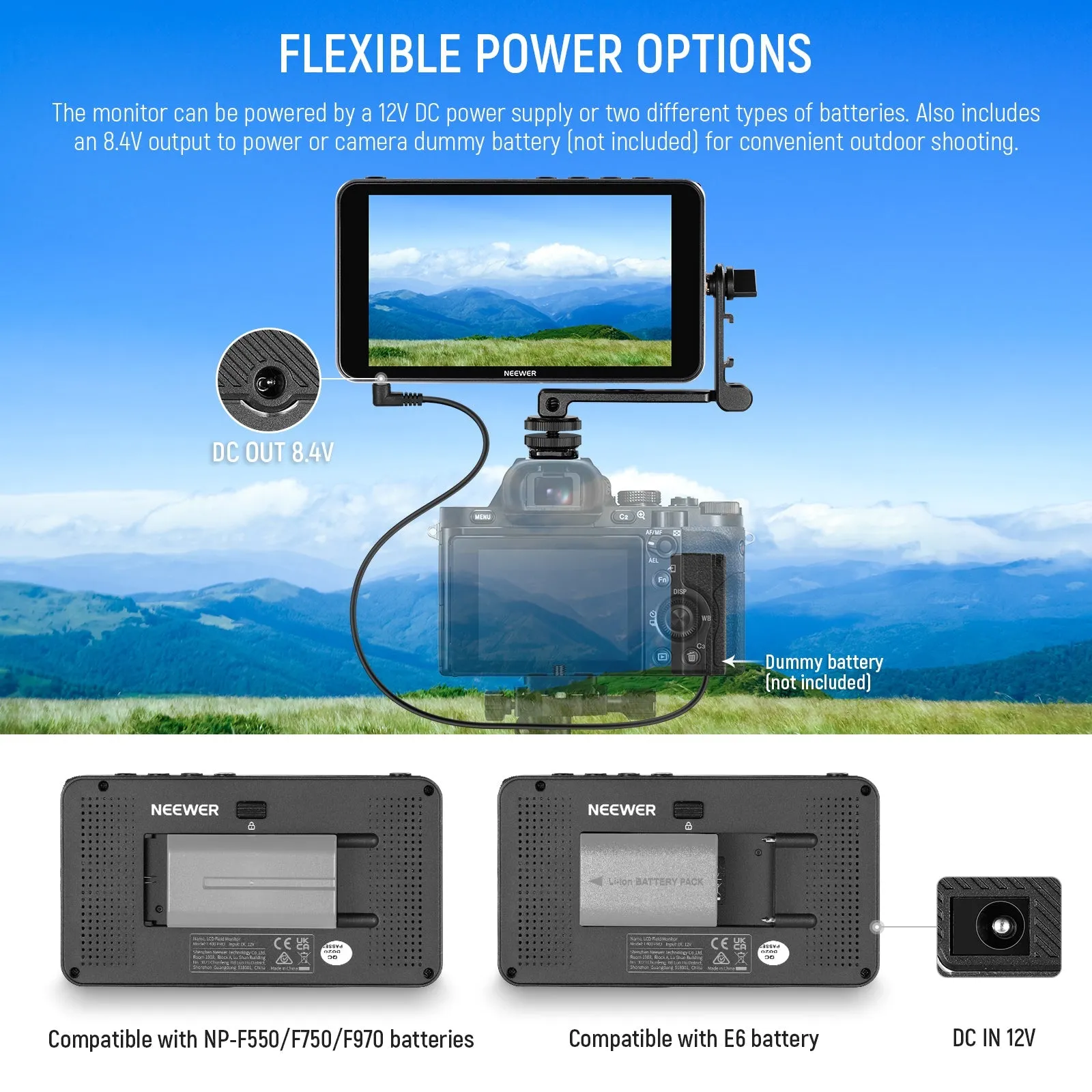 NEEWER F400 PRO 6 Inch Camera Field Monitor