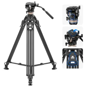 NEEWER LL45 78" Aluminum Alloy Tripod with 6-Level Damping Fluid Head