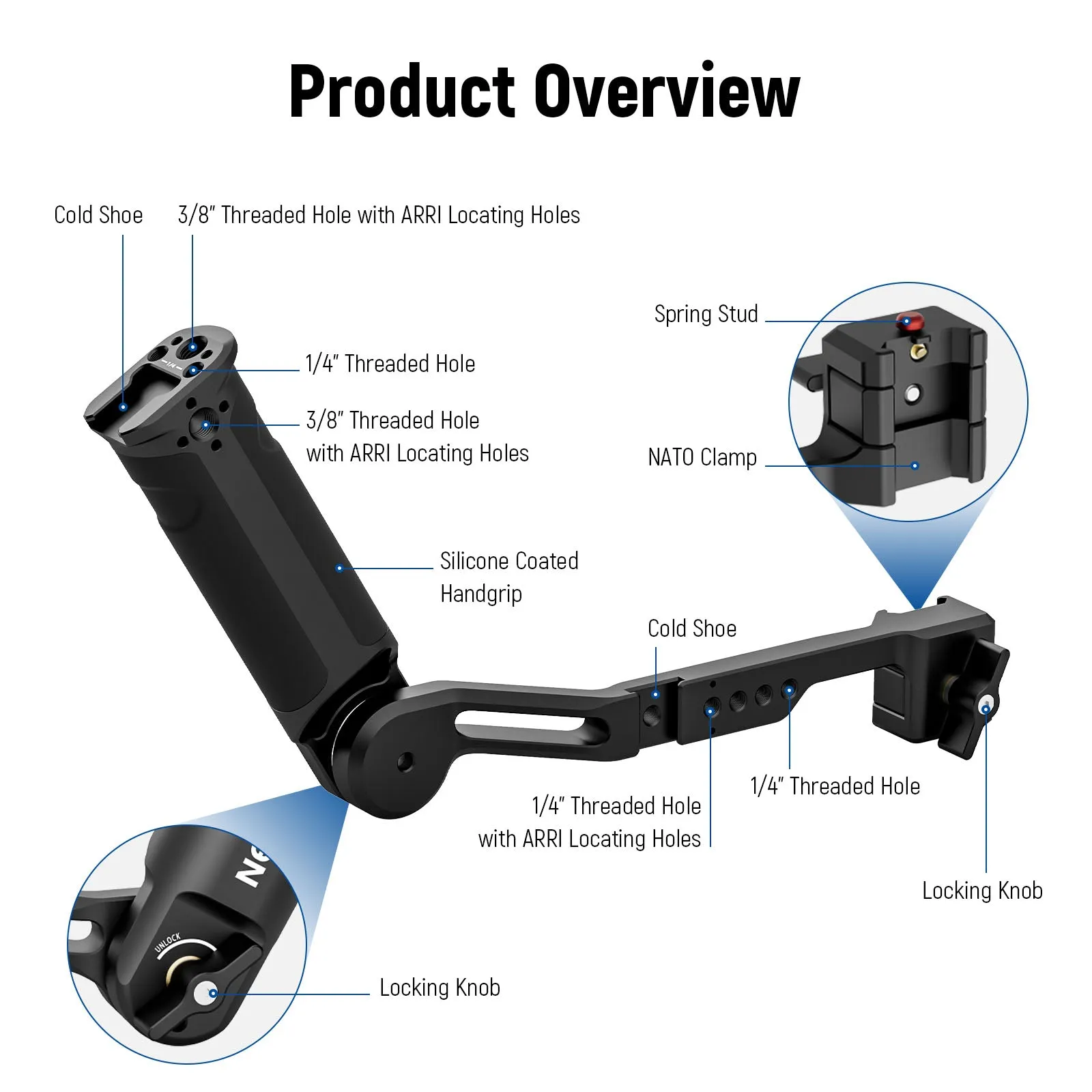 NEEWER ST49 Gimbal Sling Handgrip For DJI RS 2 RSC 2 RS 3 RS 3 Pro RS 3 Mini