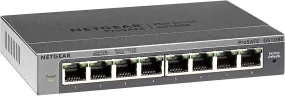 NETGEAR GS108E 8-Port Ethernet Plus Switch, Gigabit Switch with Desktop or Wall Mounting Options and Limited Lifetime Support