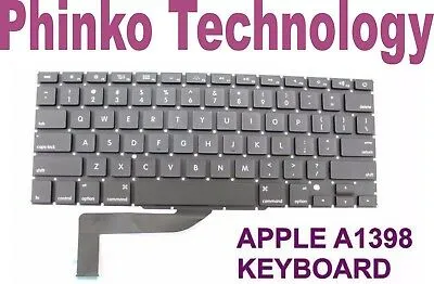 New APPLE US Keyboard for 15" Retina MacBook Pro A1398 MC975 MC976 2012-2015