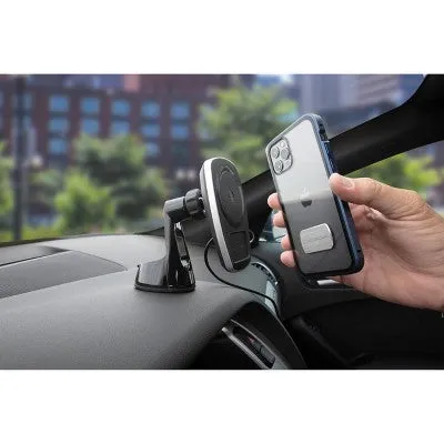 New - Scosche MagSafe Compatible MagicMount Pro Charge4 Qi Wireless Charging Magnetic Mount Window/Dash - Black