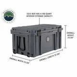 Overland Vehicle Systems D.B.S. - Dark Grey 169 QT Dry Box With Wheels, Drain, And Bottle Opener