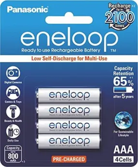 Panasonic eneloop 4×AAA 800mAh Ready to use for Multi use Ni-MH Rechargeable Batteries