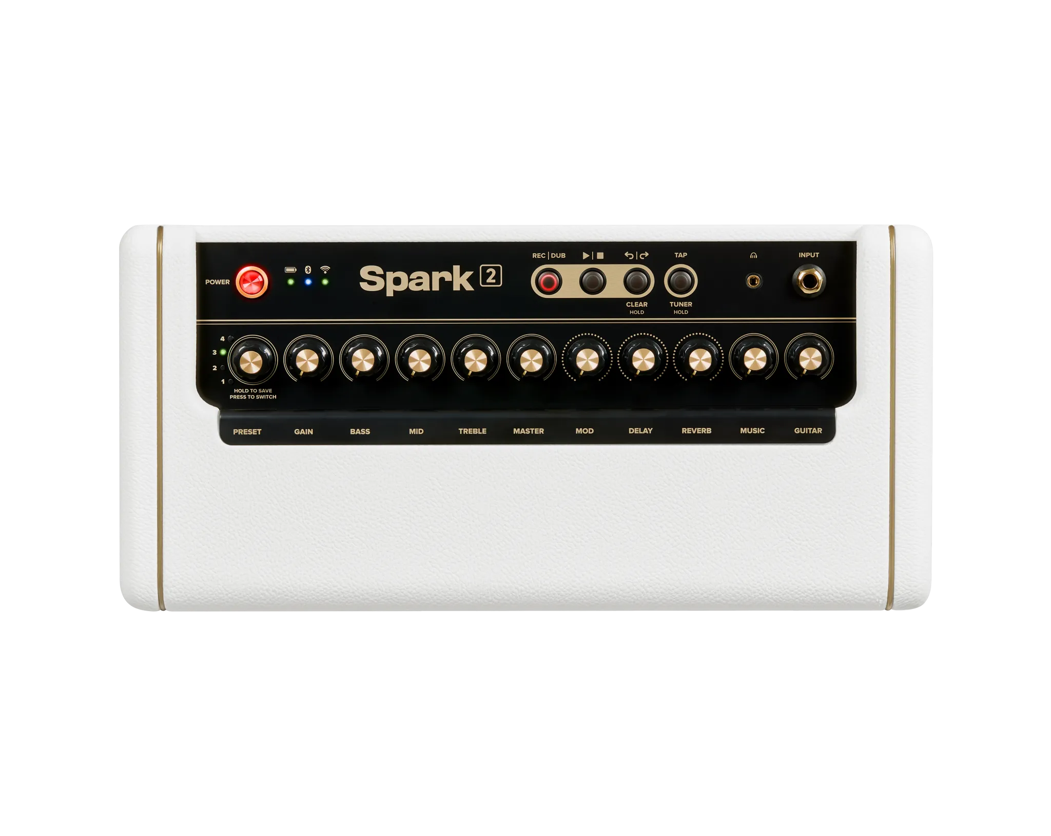 Positive Grid SPARK 2 50-Watt Smart Guitar Practice Amp & Bluetooth Speaker (Pearl)