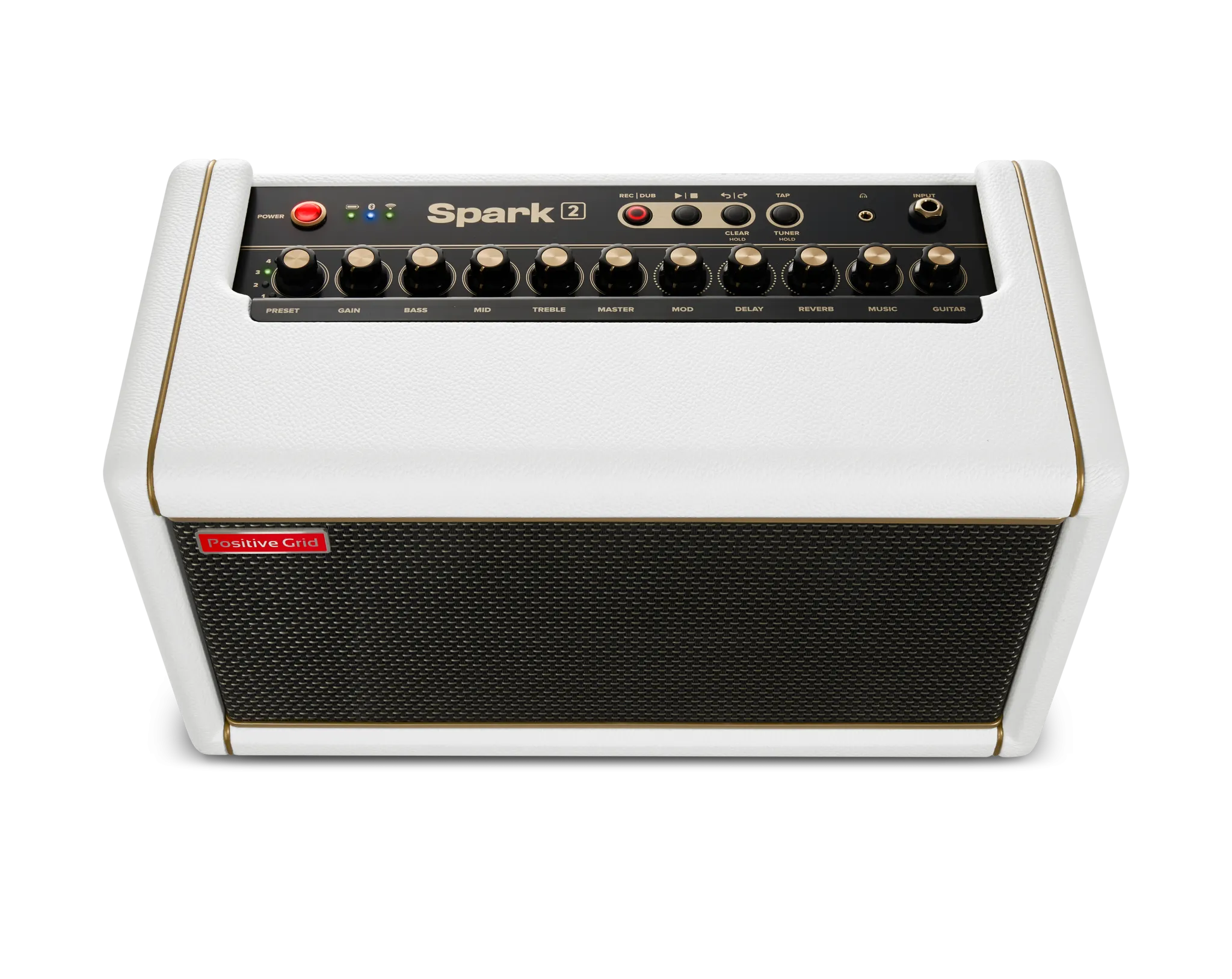 Positive Grid SPARK 2 50-Watt Smart Guitar Practice Amp & Bluetooth Speaker (Pearl)