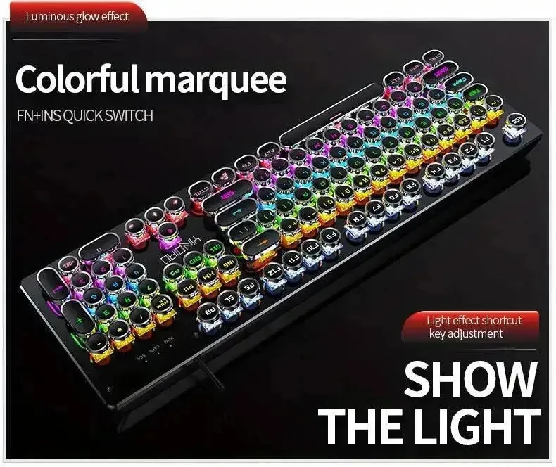 Premium Mechanical LED Backlit 104 Keys Keyboard