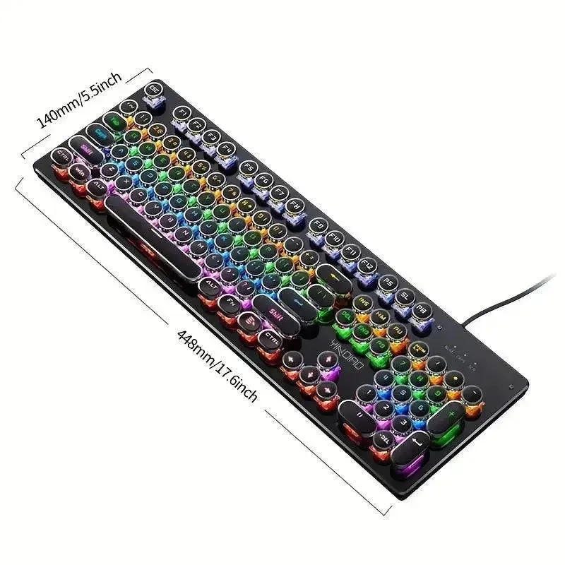 Premium Mechanical LED Backlit 104 Keys Keyboard