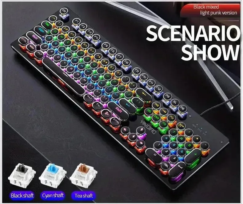 Premium Mechanical LED Backlit 104 Keys Keyboard