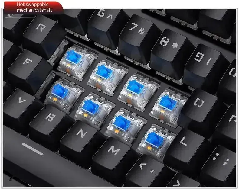 Premium Mechanical LED Backlit 104 Keys Keyboard