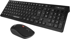 Promate Procombo-12 Sleek Profile Full Size Wireless Keyboard & Mouse  Long Battery Life