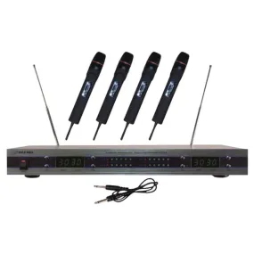 Pyle Pro PDWM5500 4-Microphone VHF Wireless Microphone System