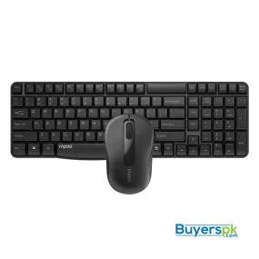 Rapoo Wireless Keyboard and Mouse X1800s Black