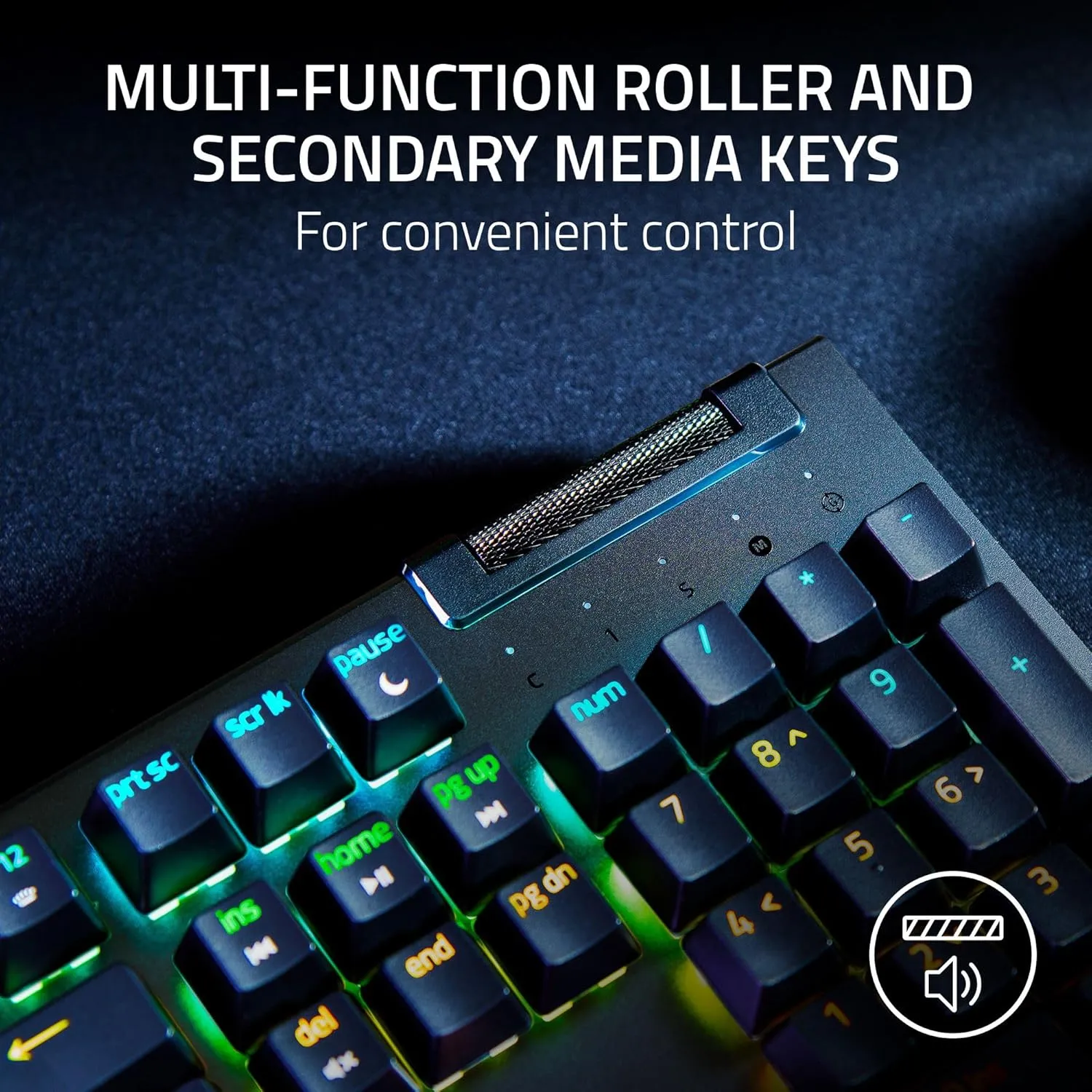 Razer BlackWidow V4 X Mechanical Full Size Chroma RGB Gaming Keyboard | 6 Dedicated Macro Keys | Multi-Function Roller