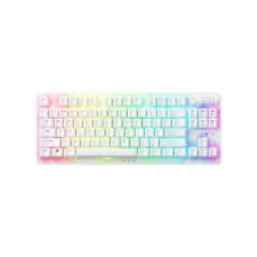 Razer DeathStalker V2 Pro TKL | 84 Key Wireless Low Profile Optical Gaming Keyboard (Red Switch) (White)