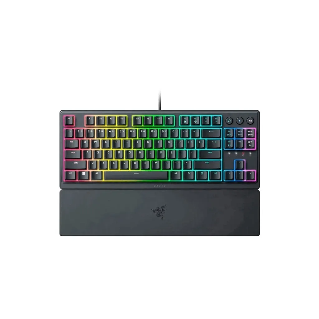 Razer Ornata V3 Tenkeyless / TKL Low-Profile Gaming Mechanical Membrane Wired Keyboard | Mecha-Membrane Switches - Black