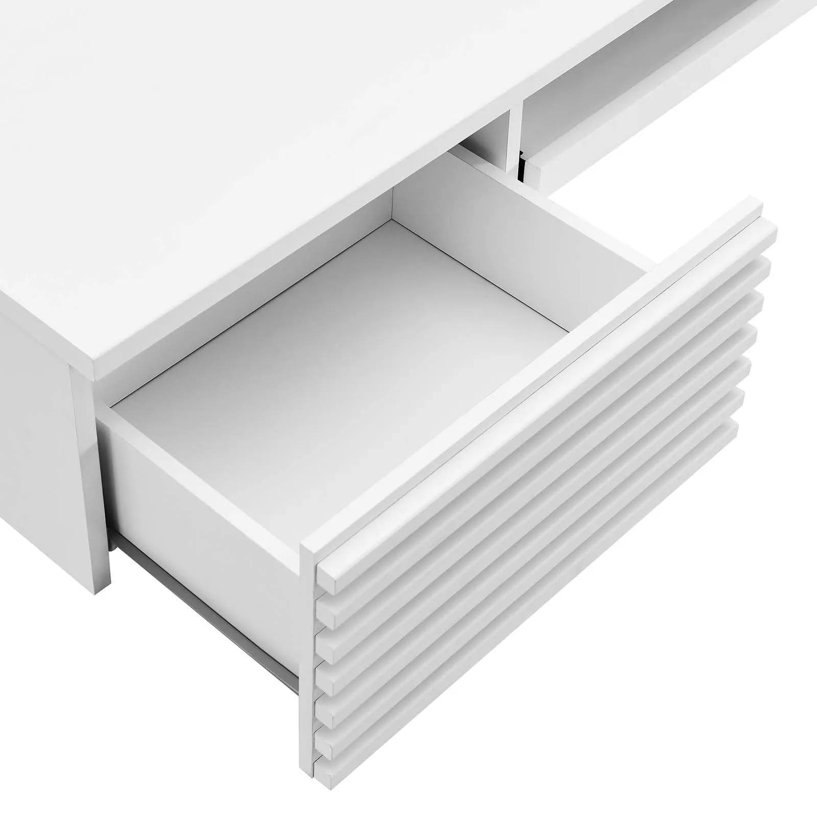 Render Wall Mount Wood Office Desk White EEI-5865-WHI