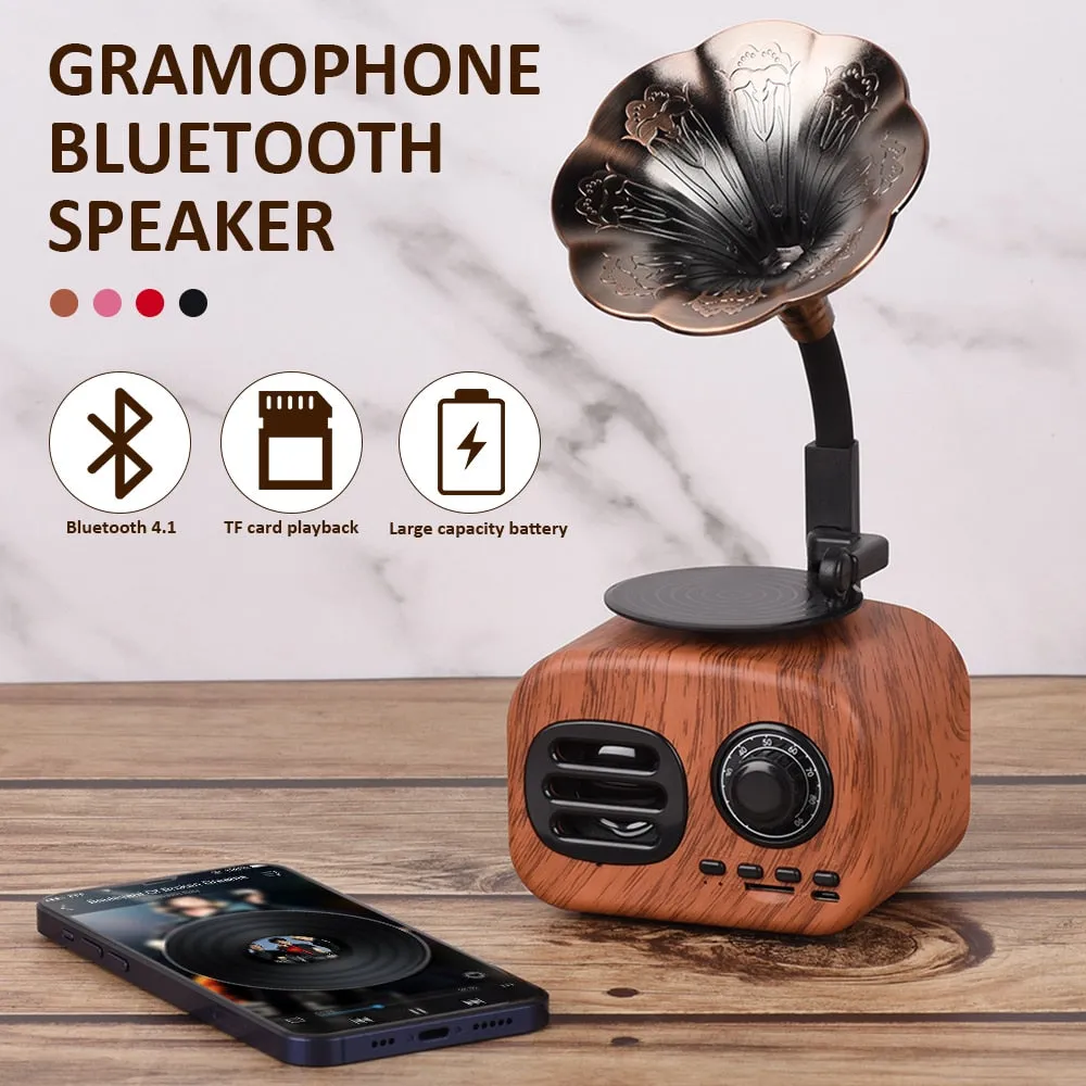 Retro Phonograph Bluetooth Radio Speaker