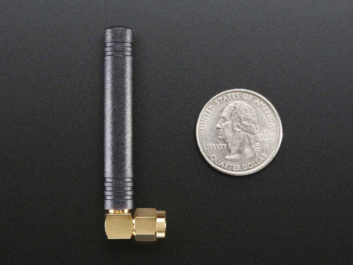 Right-angle Mini GSM/Cellular Quad-Band Antenna (2dBi SMA Plug)