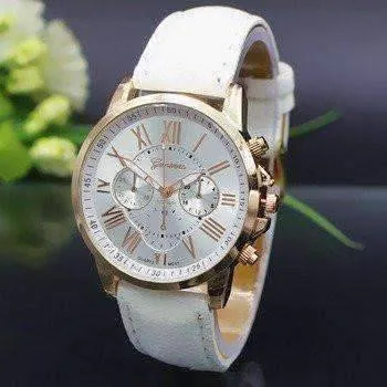 Rose Gold Classic Geneva Watch - Choose Your Color for Women or Men